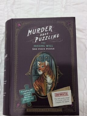 Murder Most Puzzling "The Missing Will" 500-Piece Puzzle - Purple Cover
